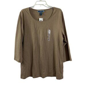 Karen Scott Women's Chestnut Brown Top